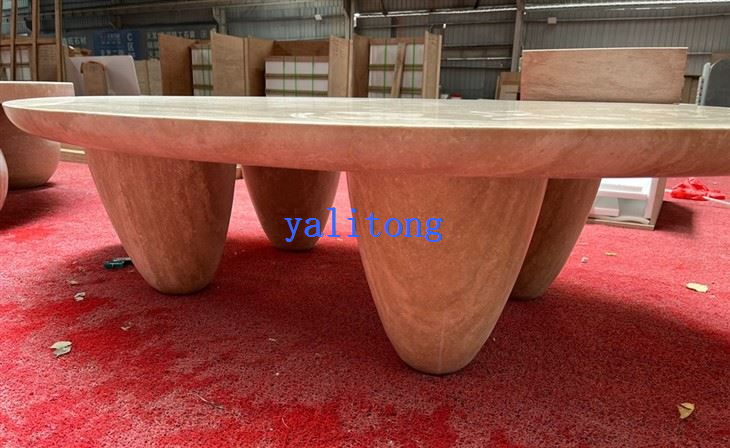 Oval Stone Coffee Table