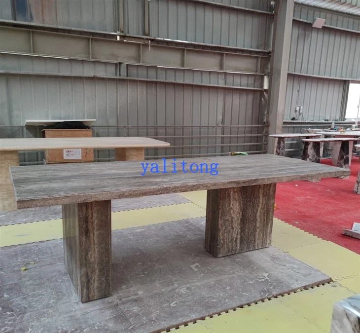 Modern Travertine Dining Table