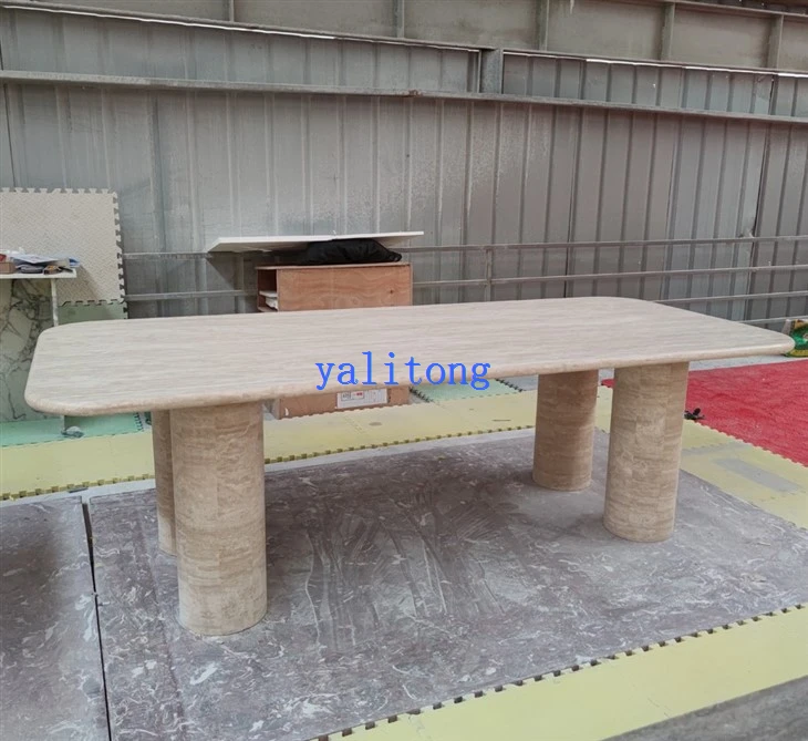 Travertine Marble Dining Room Table