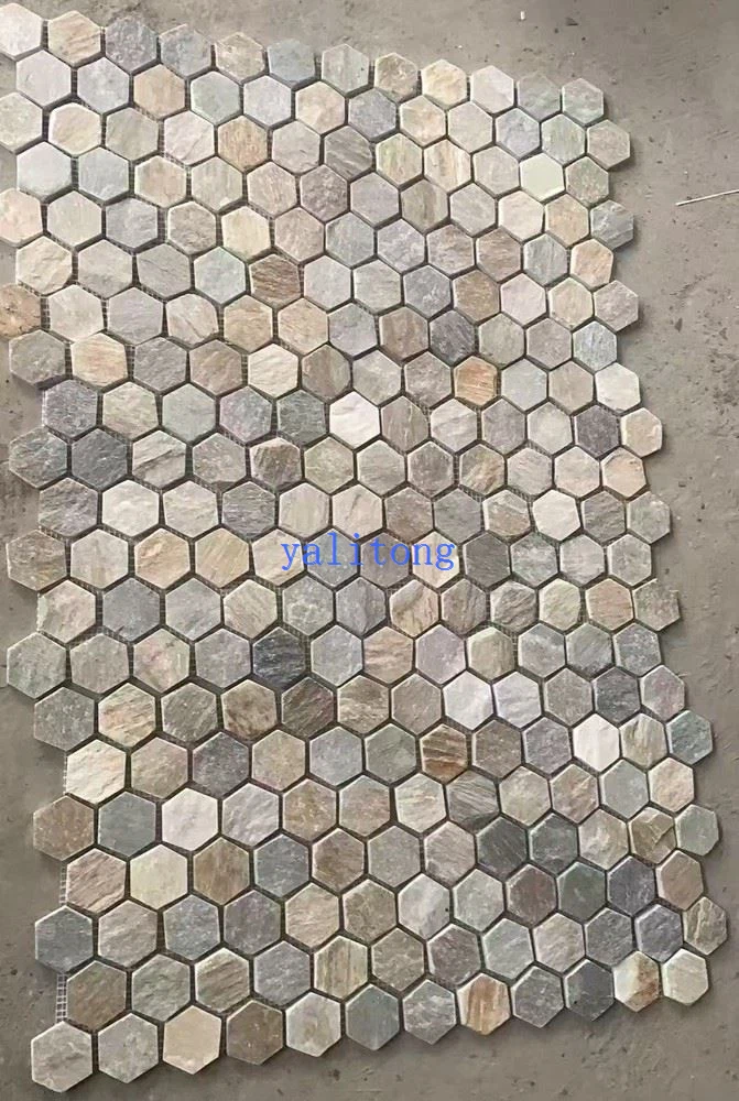 Slate mosaic wall tiles