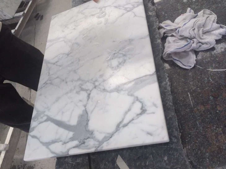 Calacatta White Marble Honed Table Tops