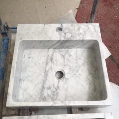 Carrara White Leštěný mramorový dřez