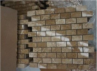 Světelný emperador mramor mozaika cihlový vzor